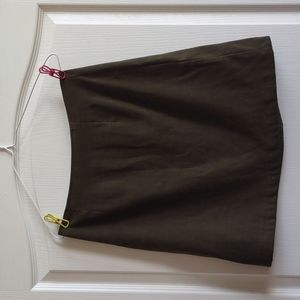T.R. Bentley Vintage Faux Suede Army Green Skirt, Size 8